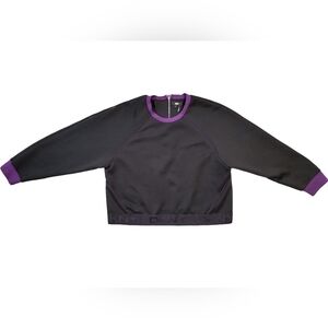 DKNY Women's Black & Purple Blouse - Size XL